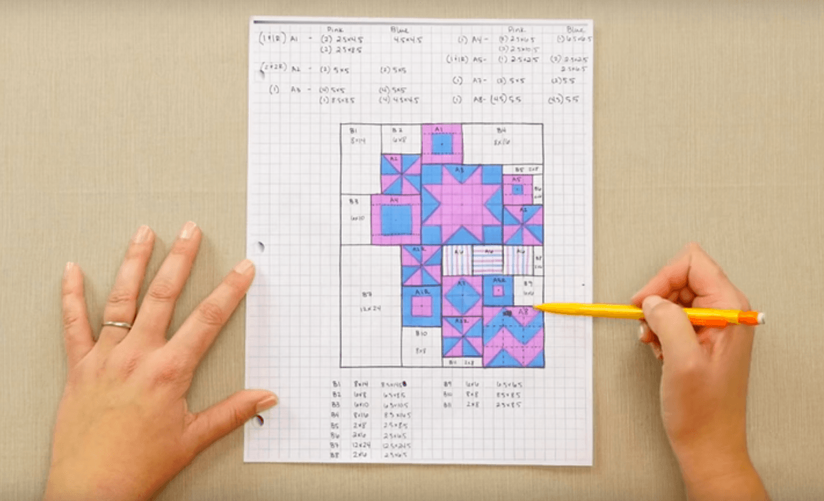 A four-patch quilt block